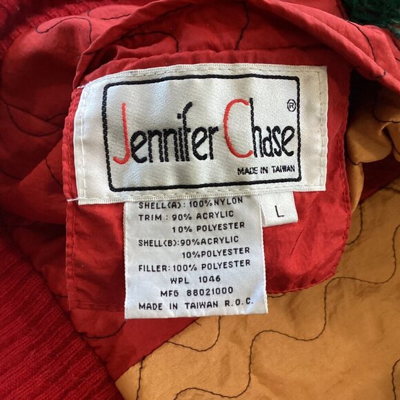 Vintage Jennifer Chase Shawn Neck size L 80s 90s Sweater Jacket Reversible Boho - Picture 6 of 13